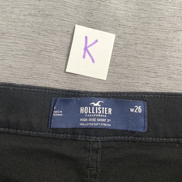 Hollister High Rise Shorts Size 26 Black Color - Picture 7 of 9